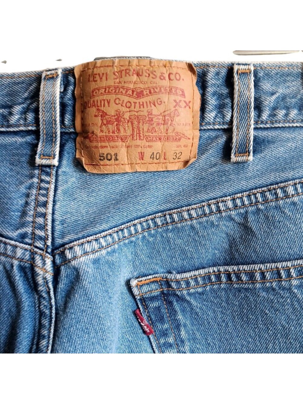 38x29 Vintage Levis 501 Jeans 90's Grunge Punk Fade Button-Fly Guatemala